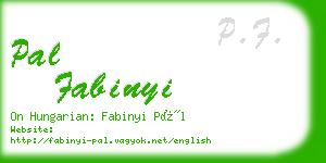 pal fabinyi business card